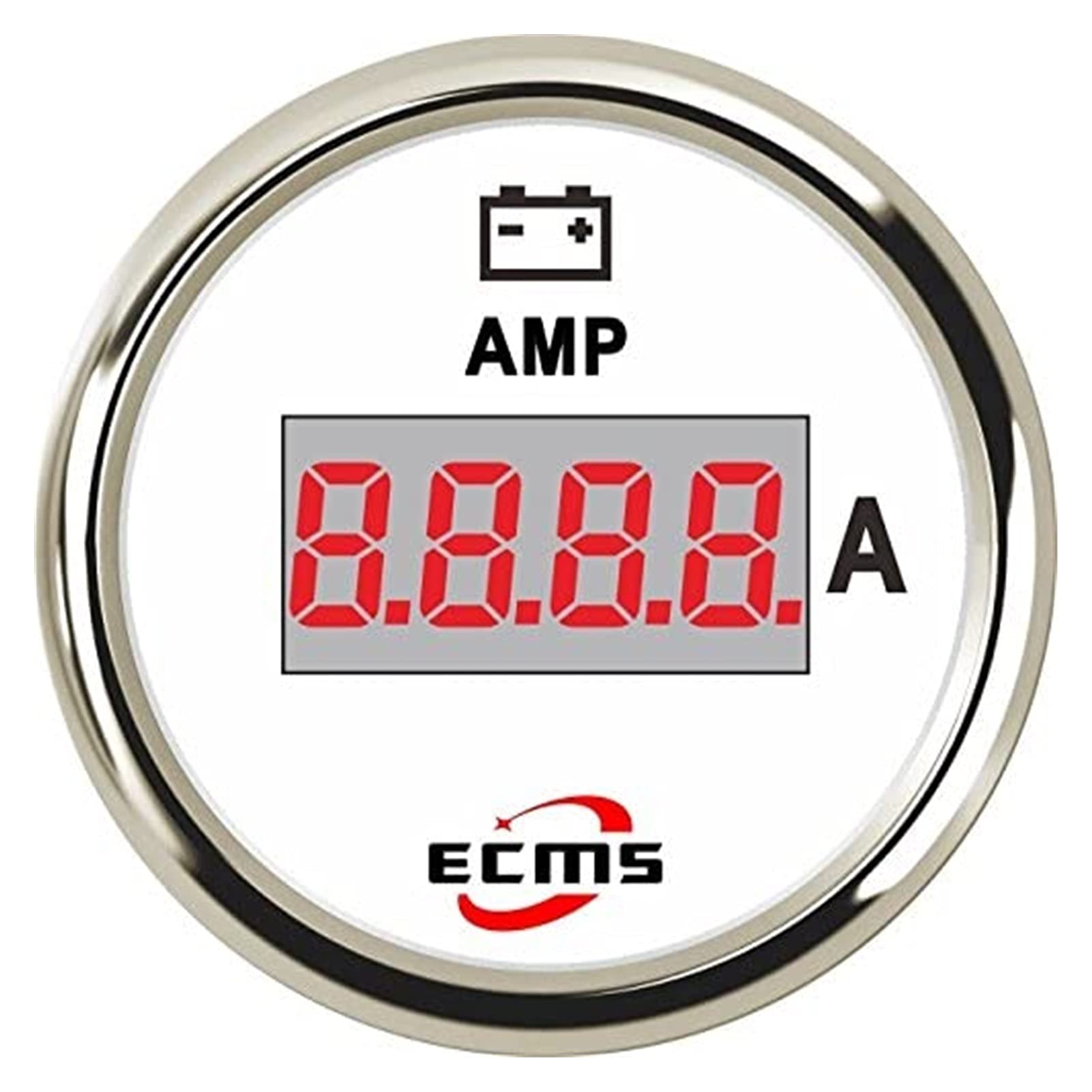 XMING Amperímetro Digital AMPERIO Calibre 150A con Sensor de Corriente 9-32V 52 mm con luz de Fondo
