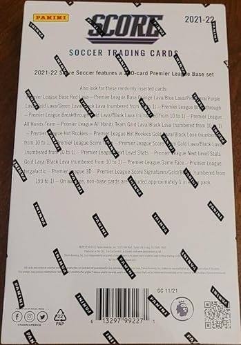 Miniatura 4 de 2021-22 Panini Score EPL Premier League Soccer Factory Sealed Box 20 Packs of 10 Cards, MASSIVE 200 CARDS IN ALL Find 3 Numbered Parallels and 5 Red