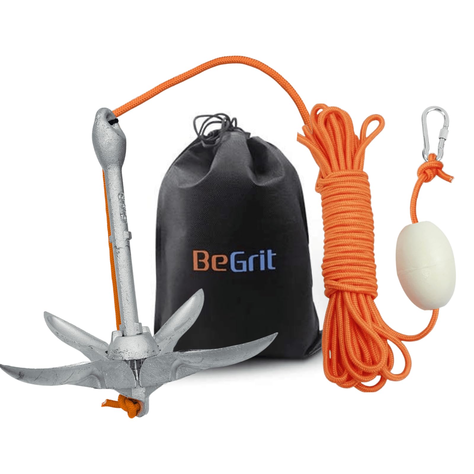 Amazon | BeGrit カヤックアンカー セットボートアンカー 1.5KG 船用 