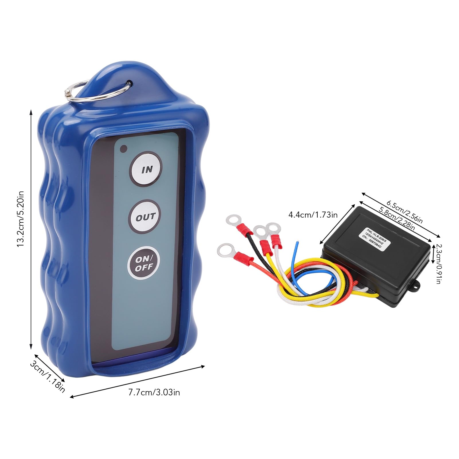 Ensemble de Contrôleur de Treuil, Contrôleur de Treuil électrique à Télécommande Universelle sans Fil avec Récepteur 434MHZ pour Camion ATV