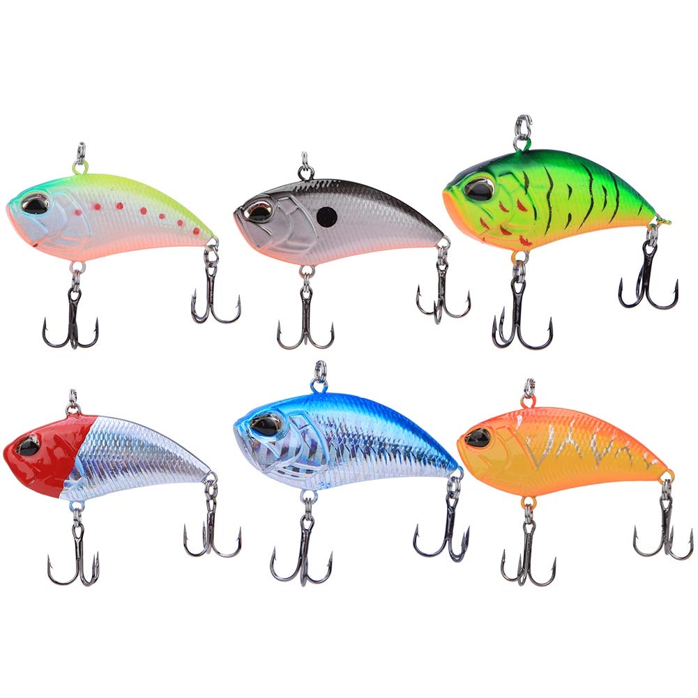 Señuelos de Pesca Blandos, 6PCSration Plástico Construido en Bola de Acero Cebo Artificial Realista Señuelo de Pesca Accesorio Swimbait for Señuelos de Agua Dulce y Salada Agua Salada