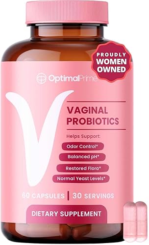 Optimal Prime Probióticos vaginales para mujeres con prebióticos, extracto de arándano y una mezcla de probióticos Lactobacillus, apoya la flora