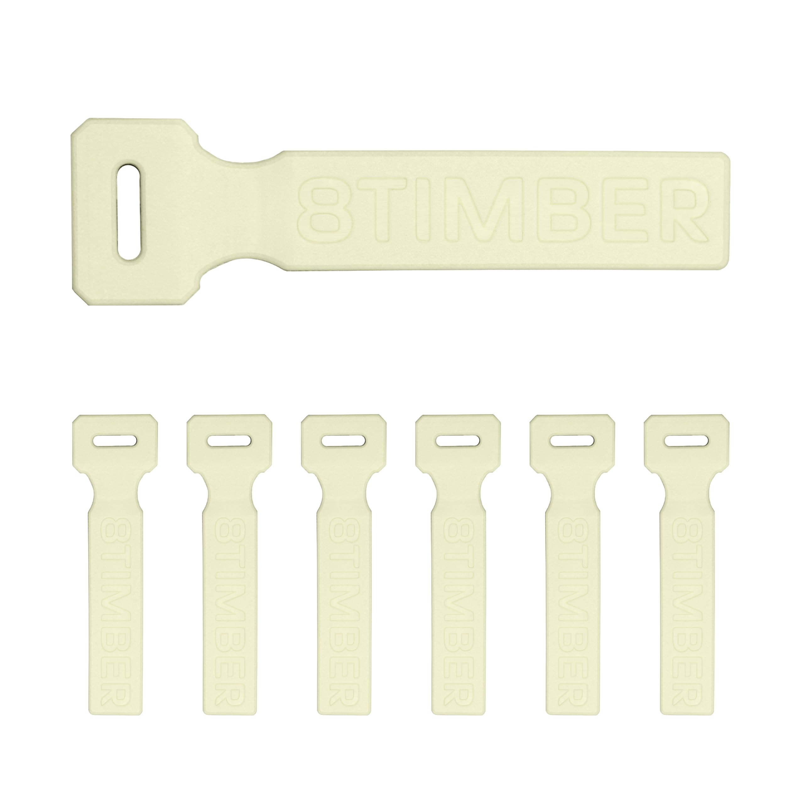 8TIMBER Zipper Pulls Set 6-Pack — Durable Silicone Accessories for Customizing Backpacks, Identifying Travel Luggage (Glow in The Dark)