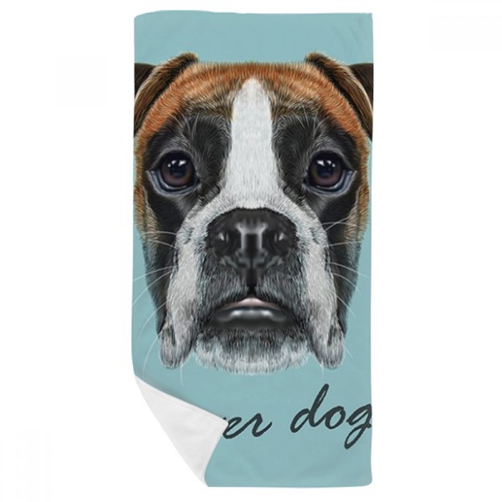 Serviette de bain Boxer Dog ultra douce pour visage et mains
