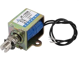 Aexit DC12V 10mm Control electrical Stroke 5N Force Push Pull Type Frame Wired DC Solenoid Electromagnet Magnet JF-1038