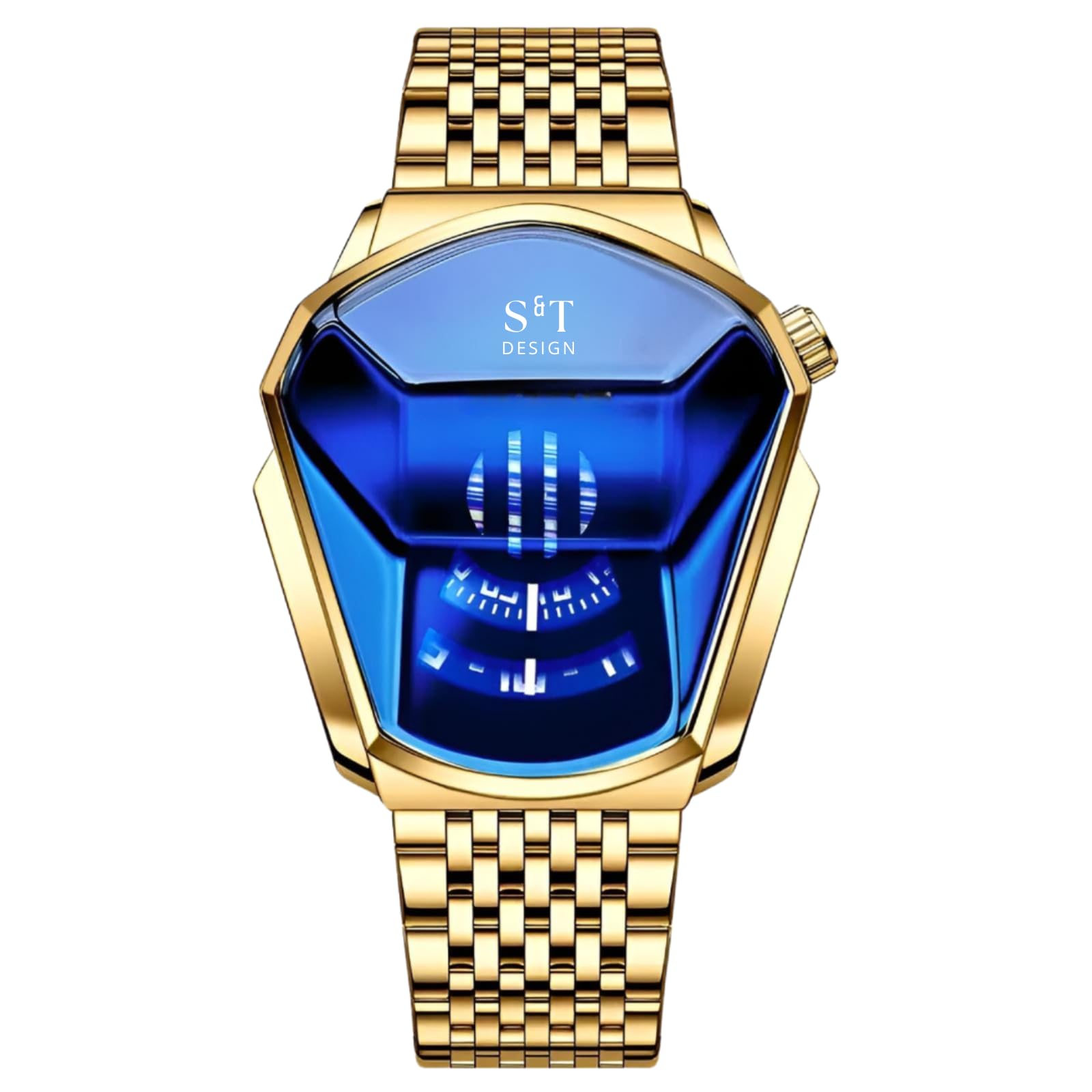 S&T Design Quarzuhr Herren Uhr Edelstahl Armbanduhr Herrenuhr Geschenkebox Etui, inkl. Armbandkürzer & Etui, Männer Uhr 3Bar Wasserdicht Analog Geschenk 4.4