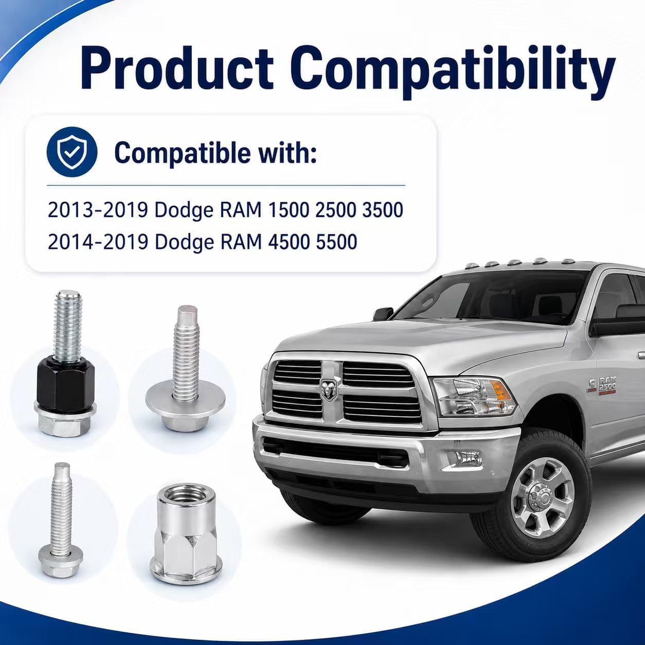 68193128AB Sidestep Mounting Kit for Ram 1500 2500 3500 2014-2019 | 68193128AB, secure mounting brackets for tubular side step running boards, made for easy installation and stable support.