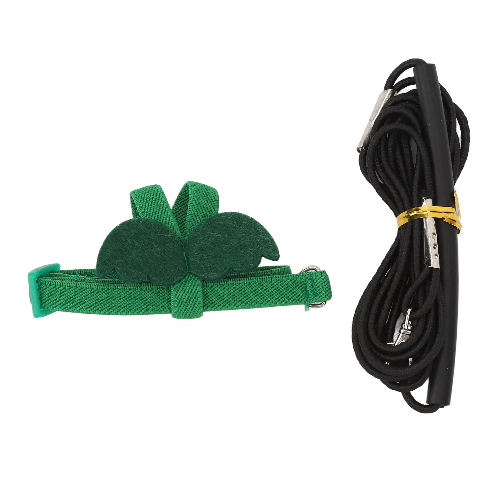 Mbeysaq Parrot Harness Leash for Bird Flying Training, Adjustable Elastic Pet Bird Harness with Cute Wings, Lightweight Bird Harness Traction Rope, Ergonomic Design for Outdoor Walking, Id (Green)