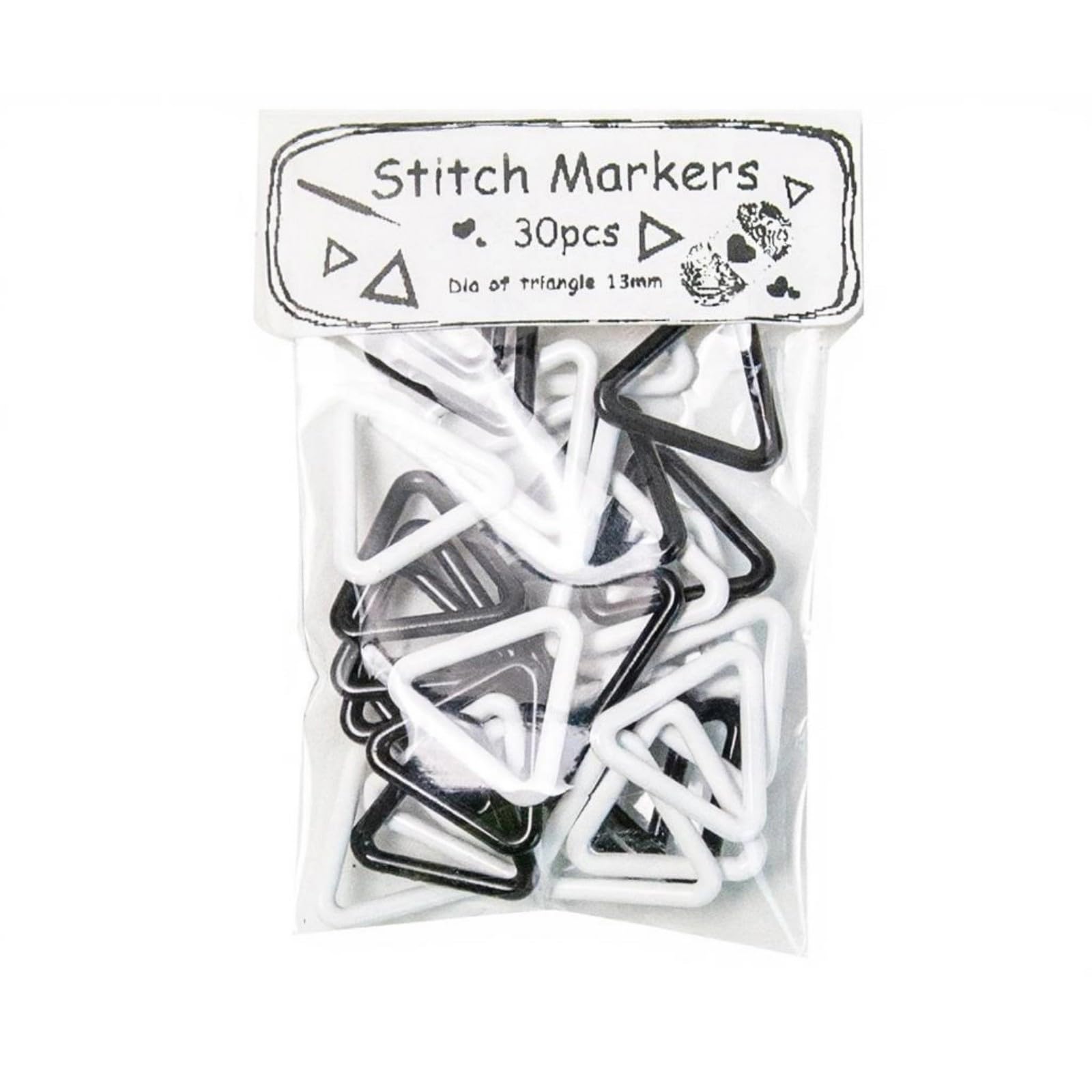 Tsophreniq 30Pcs Triangular Metal Locking Clips for Dressmaking Knitting Projects Metal Thread Markers