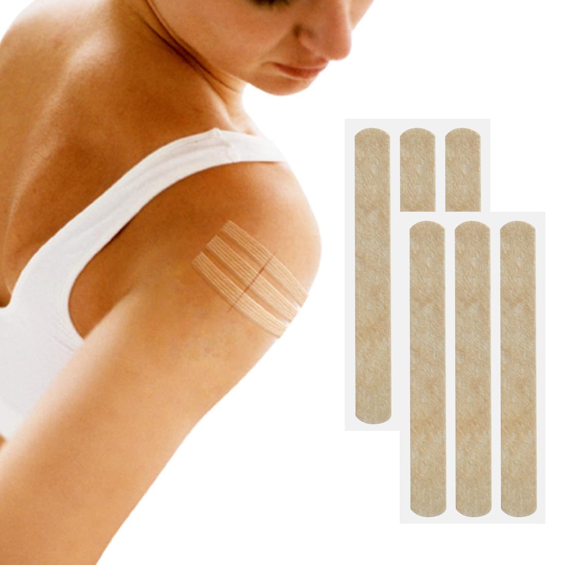 30 Strips Skin Wound Closure Strip 0.48" x 4" Breathable Steri Strips Adhesive Closures Tape for Closing Minor Cuts Wounds - 5