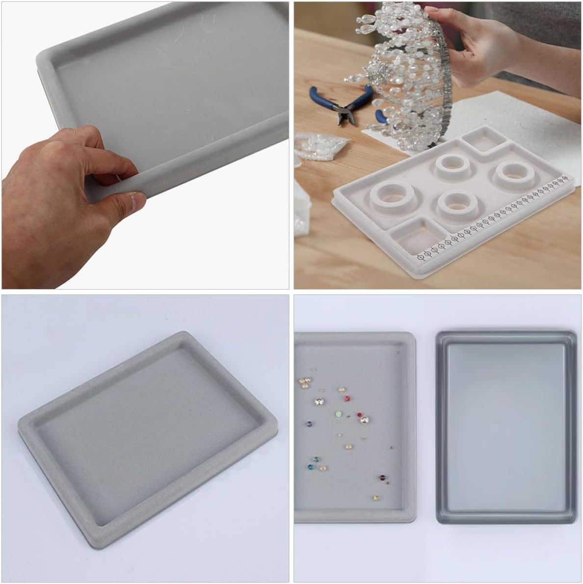 STOBOK 2pcs DIY Charm Bracelet Making Kit Bead Mat for Jewelry Making Beading Supplies Jewelry Dish