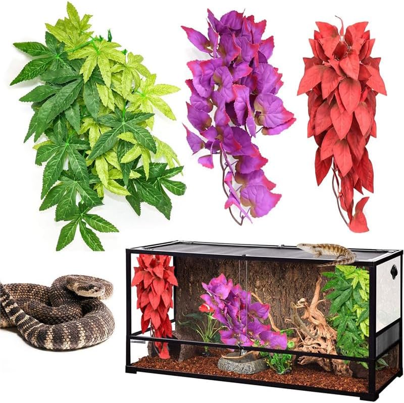 Reptile Plants 3 Pack Realistic Artificial Hanging Silk