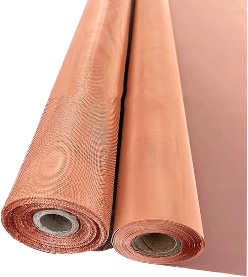 1PC Copper Wire Mesh Screen for Ventilation Windows - Rustproof Woven Filter Mesh 10-200 Mesh Size(100 mesh 100x100cm)