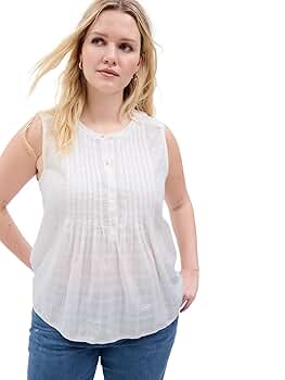 GAP Womens Pintuck Shirt New Off White S at Amazon Women's