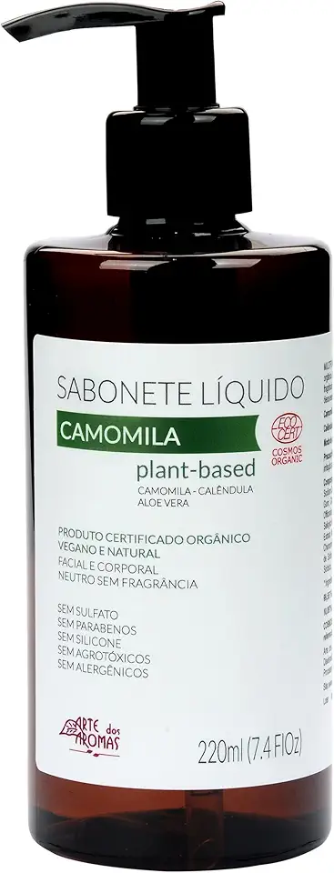 Sabonete Líquido Camomila Orgânico Neutro Arte dos Aromas 220ml