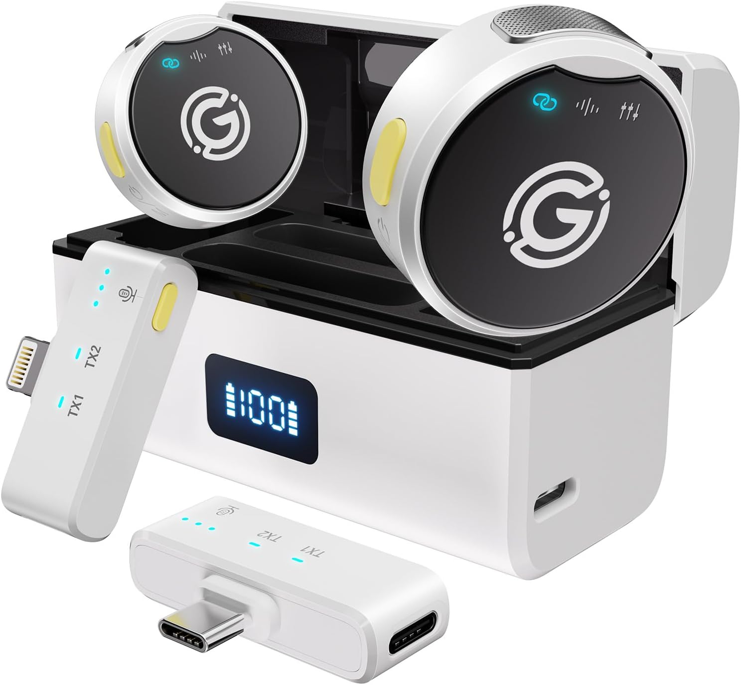 Amazon.com: NPTCL Wireless Lavalier Lapel Mini Microphone for iPhone ...