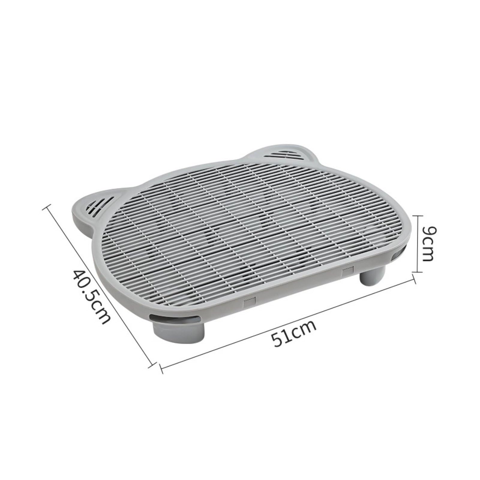 Alfombrilla de Arena para Gatos Esterilla Escalón Base Doble Capa con Captura Eficiente y Limpieza Rápida Superficie Hueca Antigoteo Adecuada para, Gris, 9CM