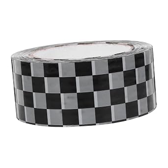 Black White Checkerboard Packing Tape Roll for Cartons Xmas