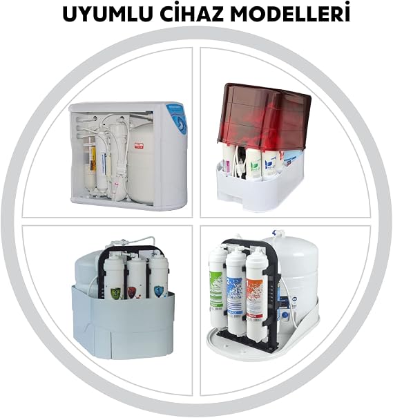 SULOOK HBV00000WP3OL İhlas Aura Cebilon Plus and 4-Piece Filter Set Compatible with Inline Water Purifications