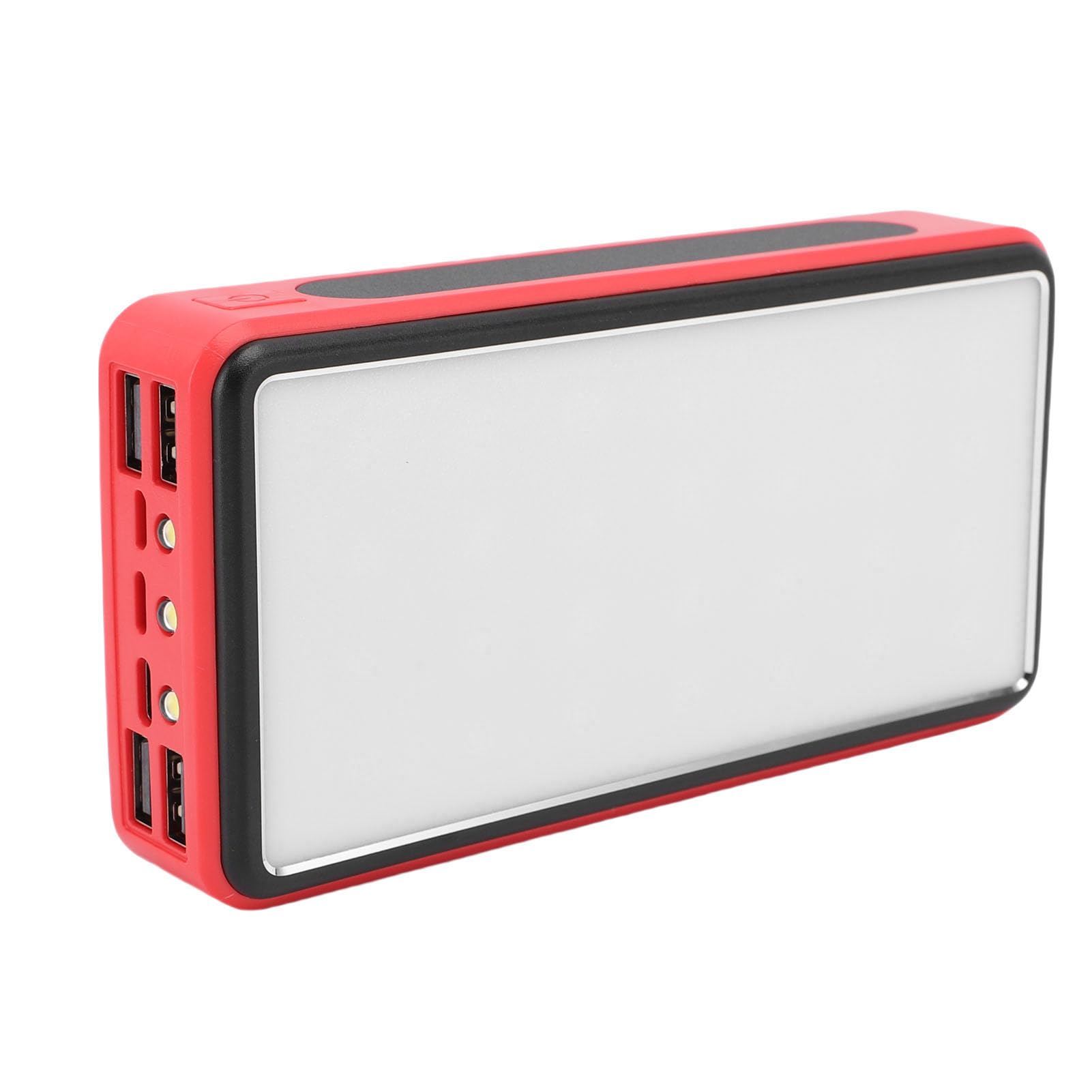 Fafeicy Batterie Portable Solaire 50000mAh en Alliage d'aluminium, Chargeur Portable USB, Batterie de Secours Extérieure pour Le Camping et Les Voyages (Rouge)