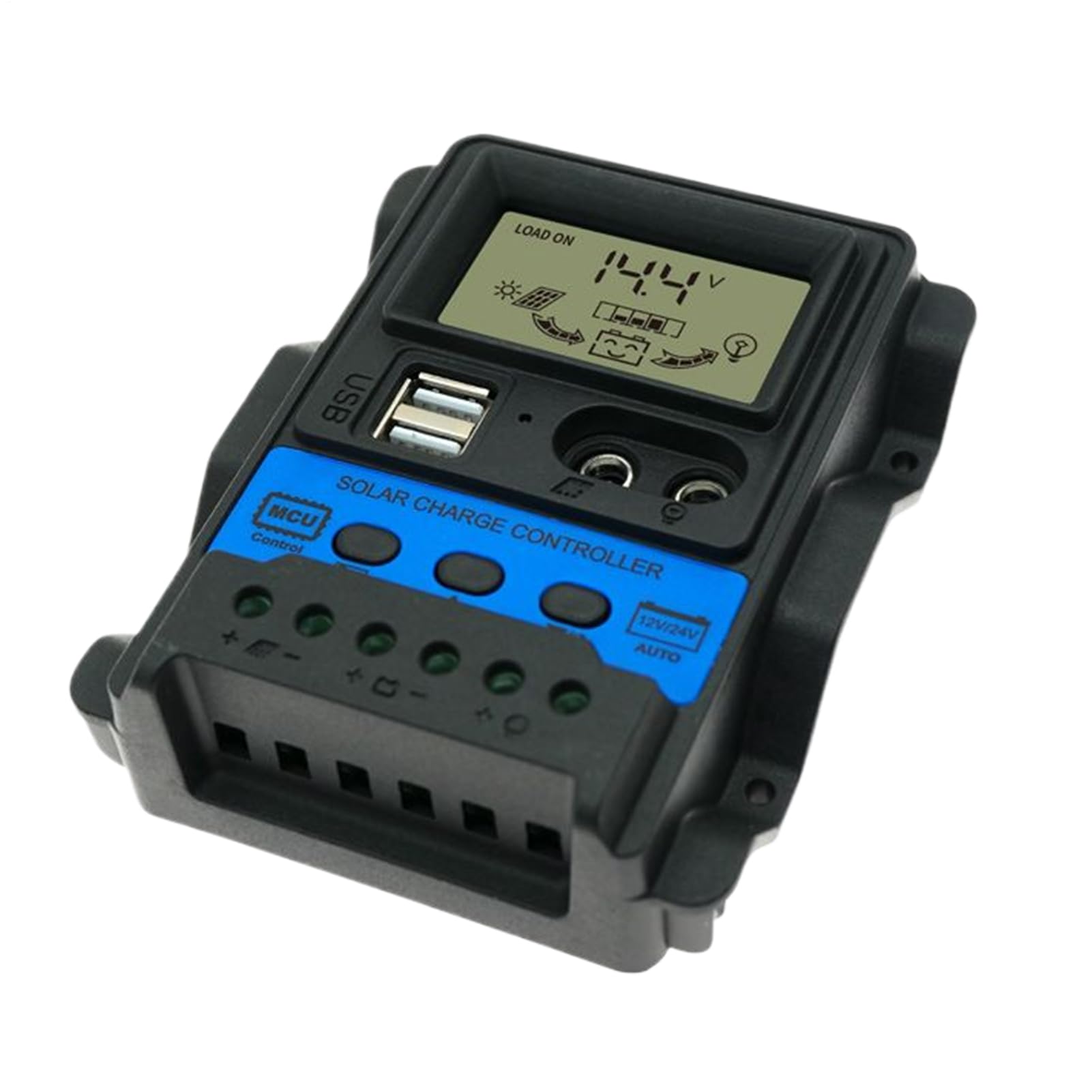 Contrôleur de charge solaire 30A pour éviter les surcharges de batterie 12V/24V sur votre toit