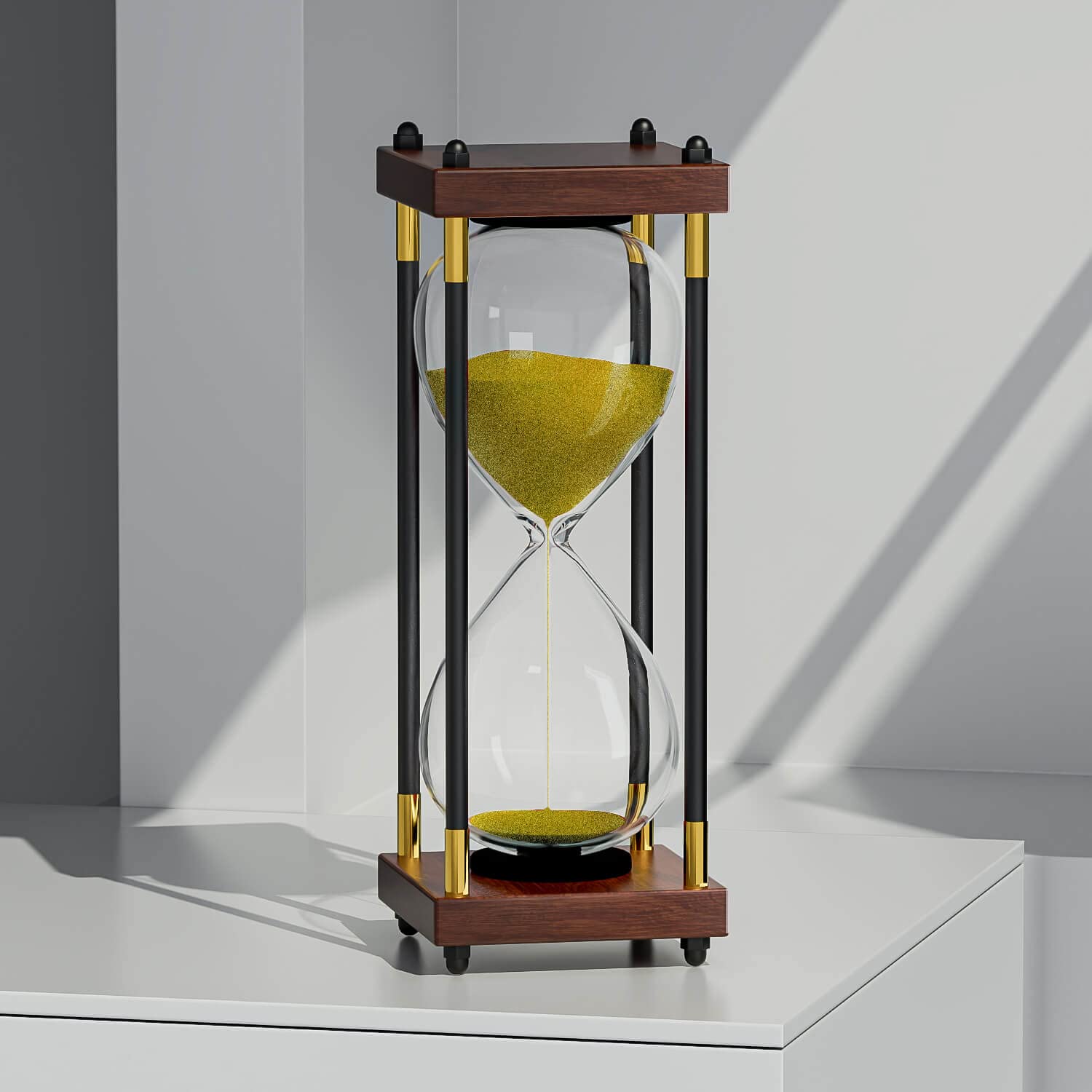 Amazon.co.jp: 砂時計タイマー 60分:大型 10インチ 木製砂時計 Reloj