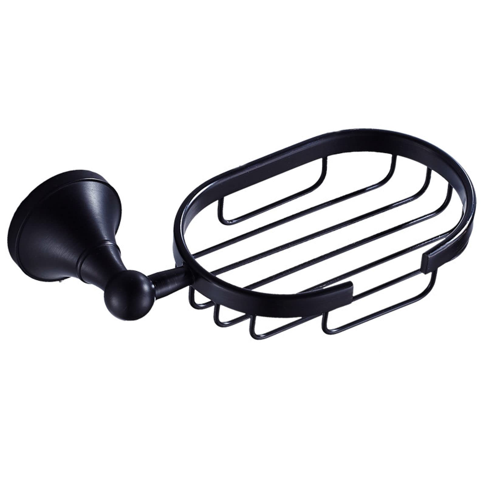 Jabonera de Pared, jabonera, jabonera for Pared de Ducha, Negro Mate, jabonera de latón, Acabado Cepillado, jabonera Retro Euro, Mantiene el jabón seco y Drenaje rápido, Negro