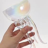 Vista 2 de Copa de cóctel creativa Forma única Medusa Copa de vino Uso Pub Copas de vino transparentes Fiestas Bodas Bares para el hogar