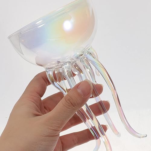 Miniatura 2 de Copa de cóctel creativa Forma única Medusa Copa de vino Uso Pub Copas de vino transparentes Fiestas Bodas Bares para el hogar