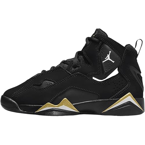 Jordan Big Kid's True Flight White/Black-Yellow Ochre (343795 107)