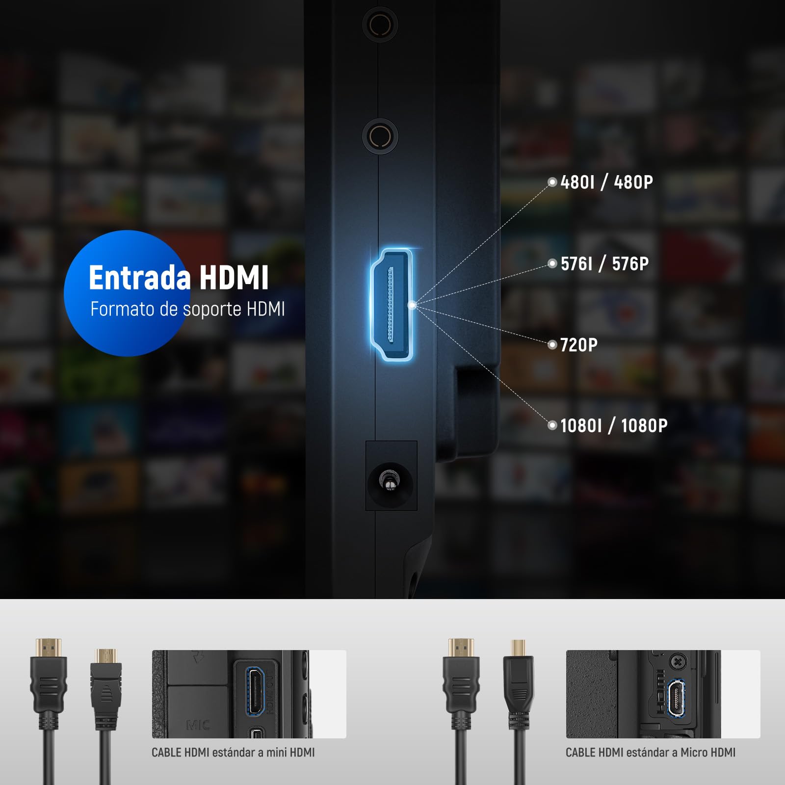 NEEWER Monitor de Campo de cámara F100 de 7 Pulgadas, Asistencia de Video HD de 450 nits, IPS 1280 x 800 HDMI 1080p con Enfoque máximo/histograma/batería F750, Cabezal de Bola de 360° para cámaras
