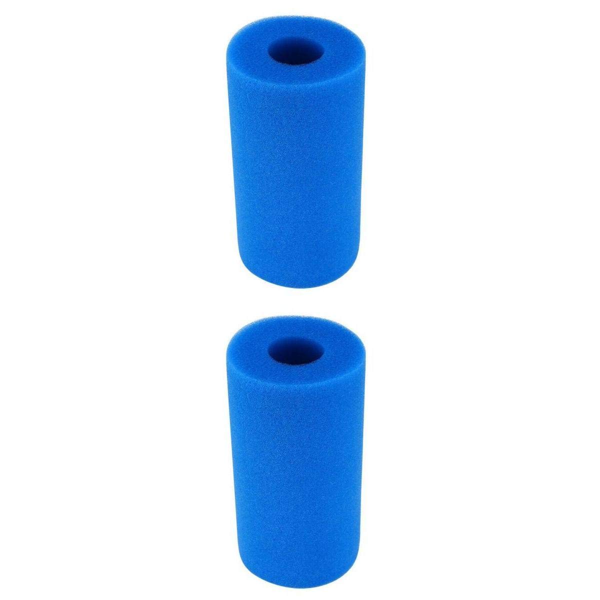 velura 2pcs for intex type a reusable swimming pool filter foam blue|1 piece swimming pool filter 10.8x7.3x4cm| pool filters| yard, garden & outdoor living