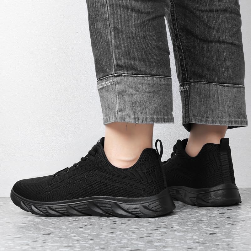 Image of Men Non-Slip Work Shoes Tennis Gym Sneakers Breathable Slip Resistant Lightweight and Comfortable for All-Day Wear Sports and Walking