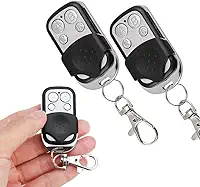 Kit 2 Controles Remotos para Portão Eletrônico 433MHz | Duplicador Universal 4 Botões | Compatível com Alarmes, Portões e Cercas | Compacto com Chaveiro Metálico