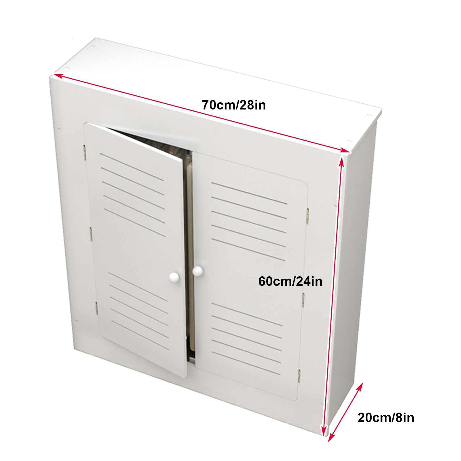 Copertura per radiatore impermeabile in PVC con ripiano salvaspazio elegante decorazione per la casa per camera da letto e soggiorno 70 x 60 x 20 cm/28 x 24 x 8 pollici elegante soluzione per