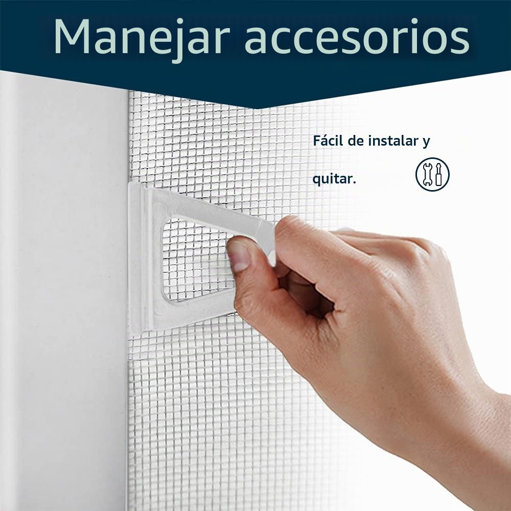 YUENFONG Mosquitera para ventana, protección contra insectos, puertas mosquiteras, marco de aluminio, malla protectora contra moscas, sin taladrar ni atornillar (80 x 100 cm, blanco)