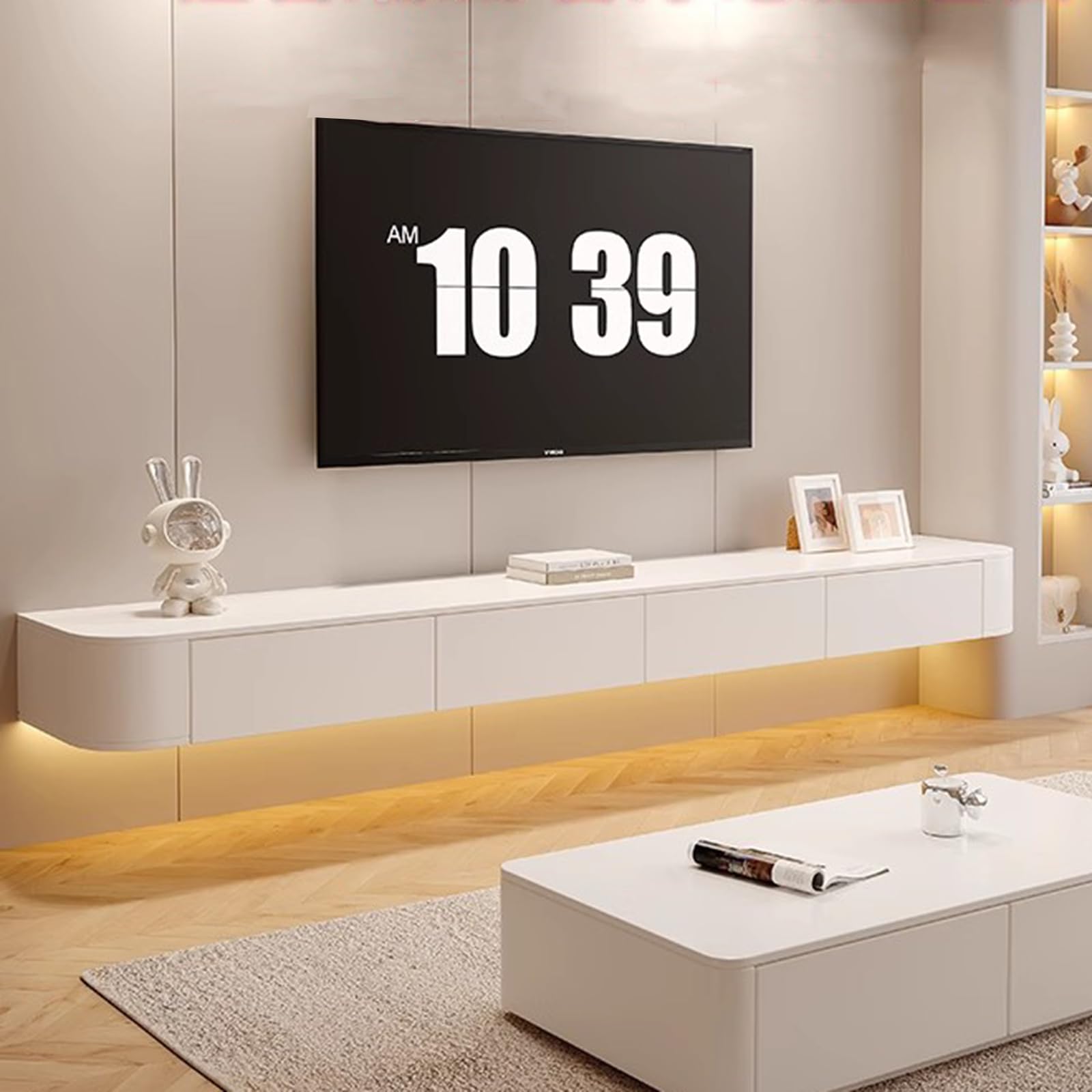 zaqiming TV Schrank Hängend TV Lowboard mit 2 Schubladen Fernsehschrank für das Wohnzimmer und Schlafzimmer,Größen und Farben erhältlich