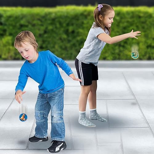 Miniatura 5 de ArtCreativity Bolas de rebote alto con dinosaurio 3D en el interior, juego de 12, bolas de rebote alto para niños, juguetes al aire libre