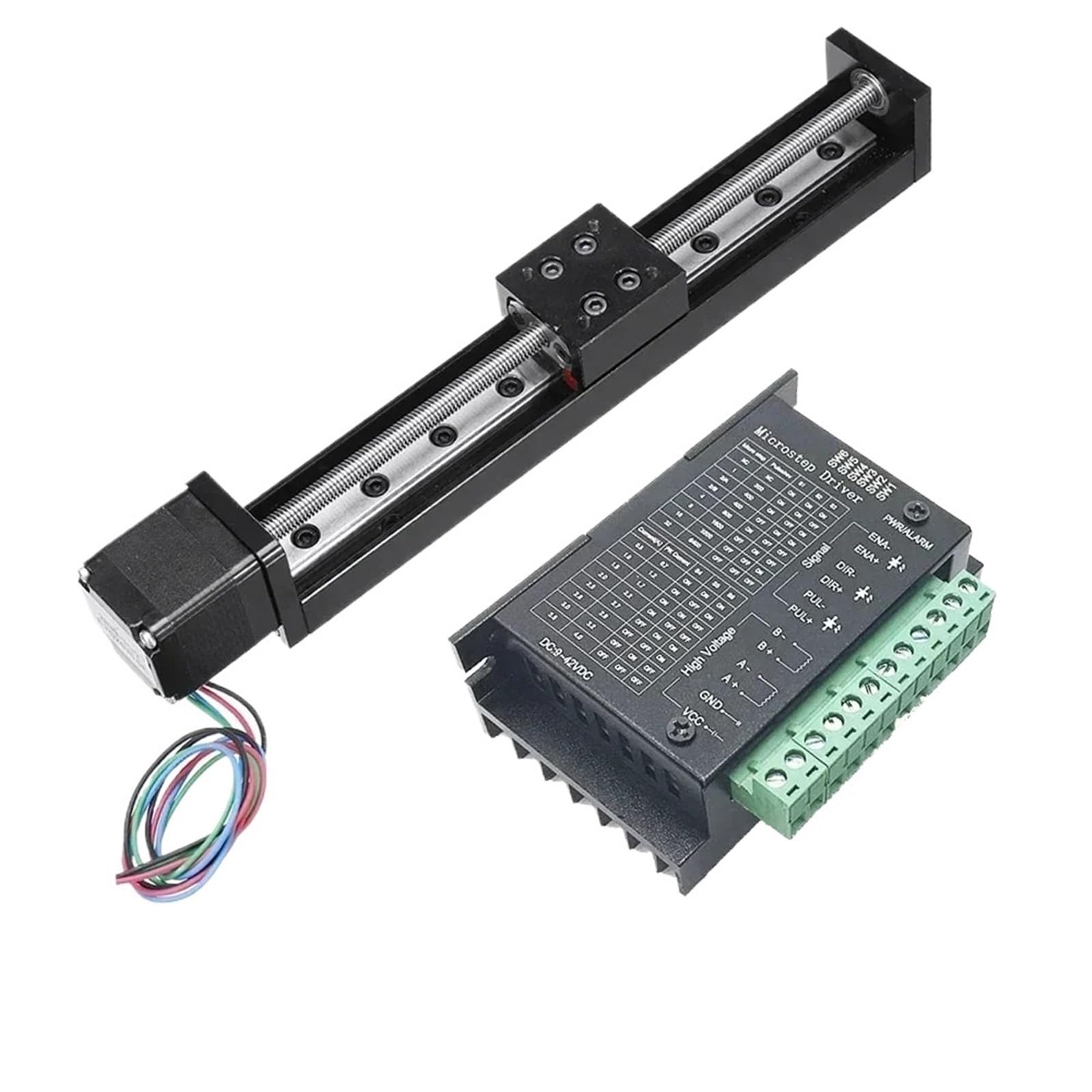 Miniaturowy stolik przesuwny typu T z szyną liniową, stół przesuwny 50-300 mm z silnikiem krokowym Nema11 28 mm do drukarki 3D CNC z osią X, Y, Z (napęd 150 mm, skok 2 mm)