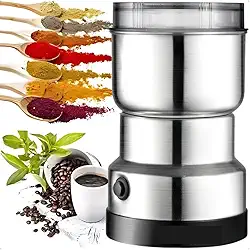 Moedor Triturador De Café 220v ou 110v Elétrico Automatico 150w Inox - Maquina Ideal Para Moer Grãos e Sementes - Também Tritura Arroz, Linhaça, Sal Grosso, Amendoim e Mais (220V)