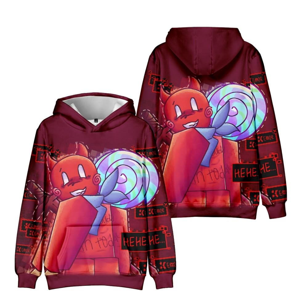 Hzsyc Boys K Ids Forsaken Gubby Character Group Hoody Cute Rabbit Gubby 3D Figure Sweatshirt For Fans Gift (,11-12Years)