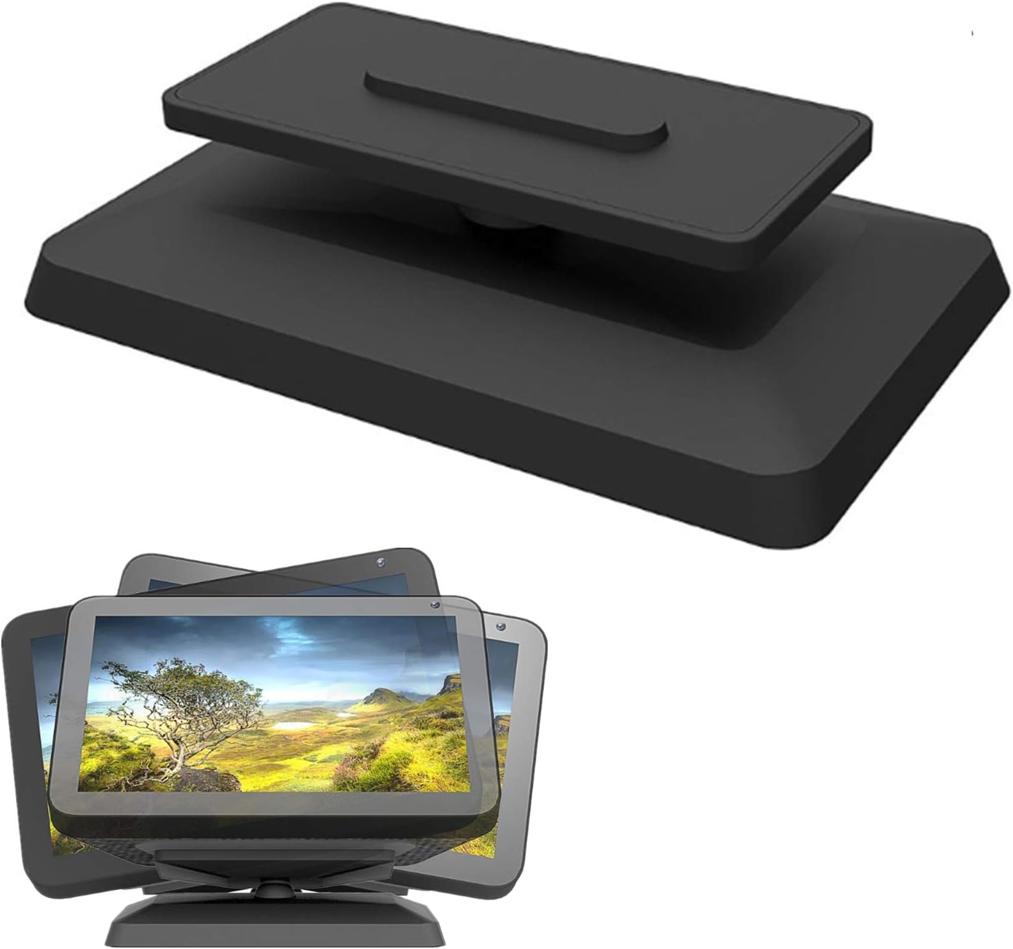 Adjustable Show 8 Swivel Stand, Smart Speaker Holder, Mount Accessories, Magnetic Base, 360 Degree Swivel, Black
