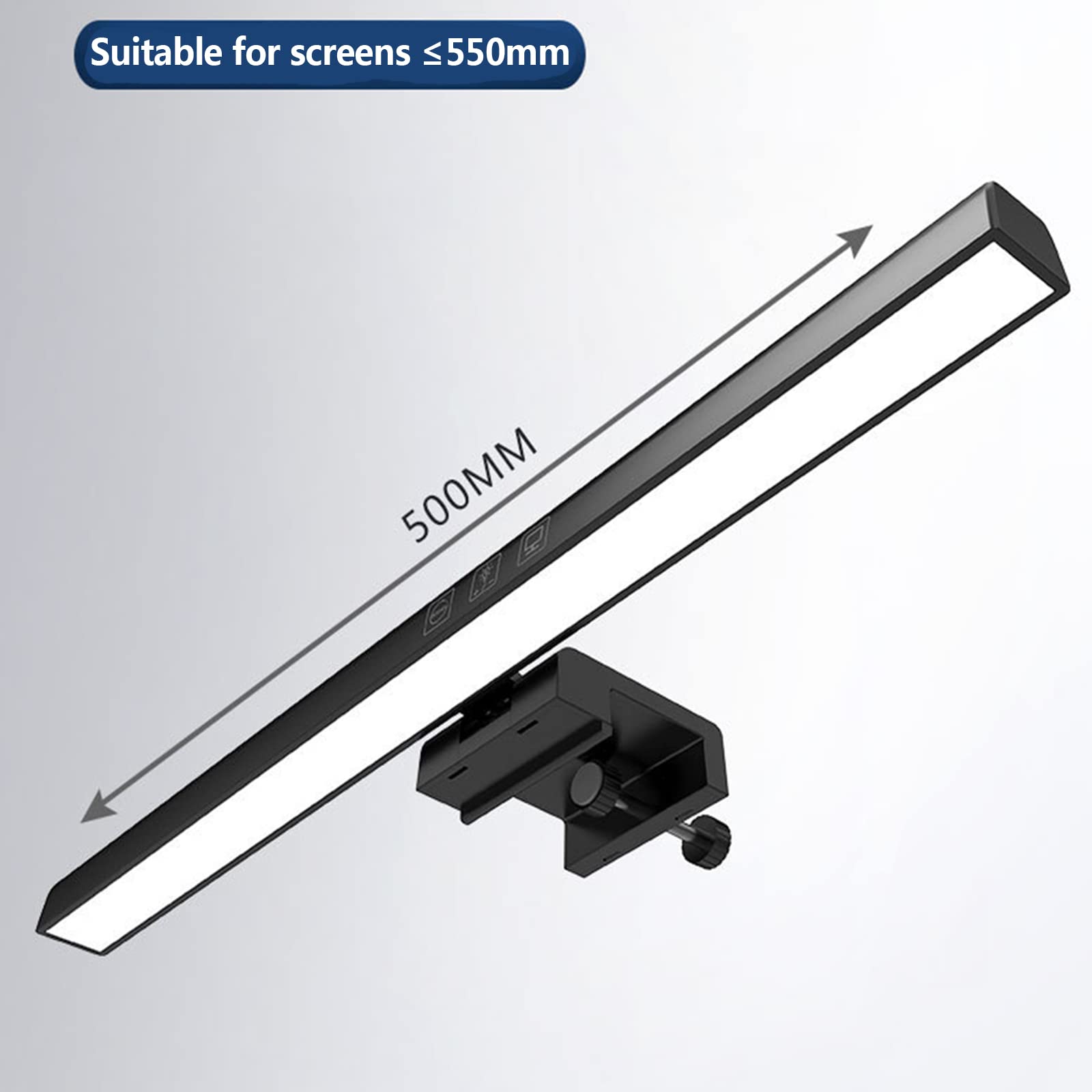 Lampe Ecran Pc, Lampe Gamer, Lampe De Bureau, Lampe De Moniteur, Barre LED, 3 Couleurs Modes Et Gradation Progressive Protection des Yeux Lampe LED, pour La Lecture Étudier Lecture Table,50CM