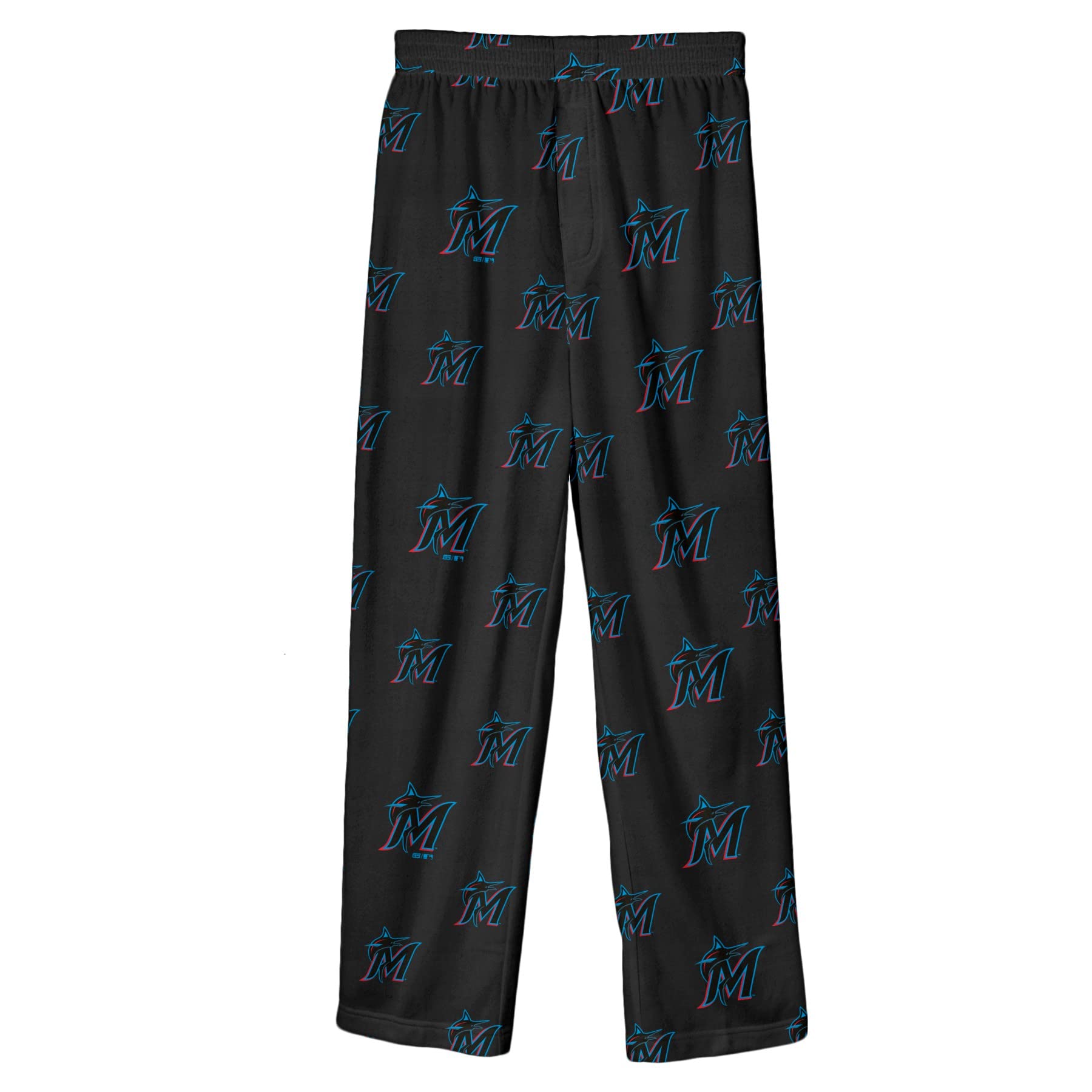 Outerstuff MLB Boys Youth (4-20) Team Color Sleepwear Printed Pant, Miami Marlins, Large (14-16)