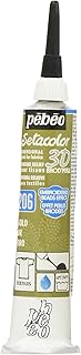 Pebeo Setacolor 3D Brod'Perle, Dimensional Fabric Paint, 20 ml Tube - Gold