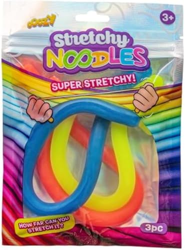 OOOZY - Stretchy Noodles - 3 Pack Super Stretchy Sensory Fun 3 Noodles included- Fidget Toy