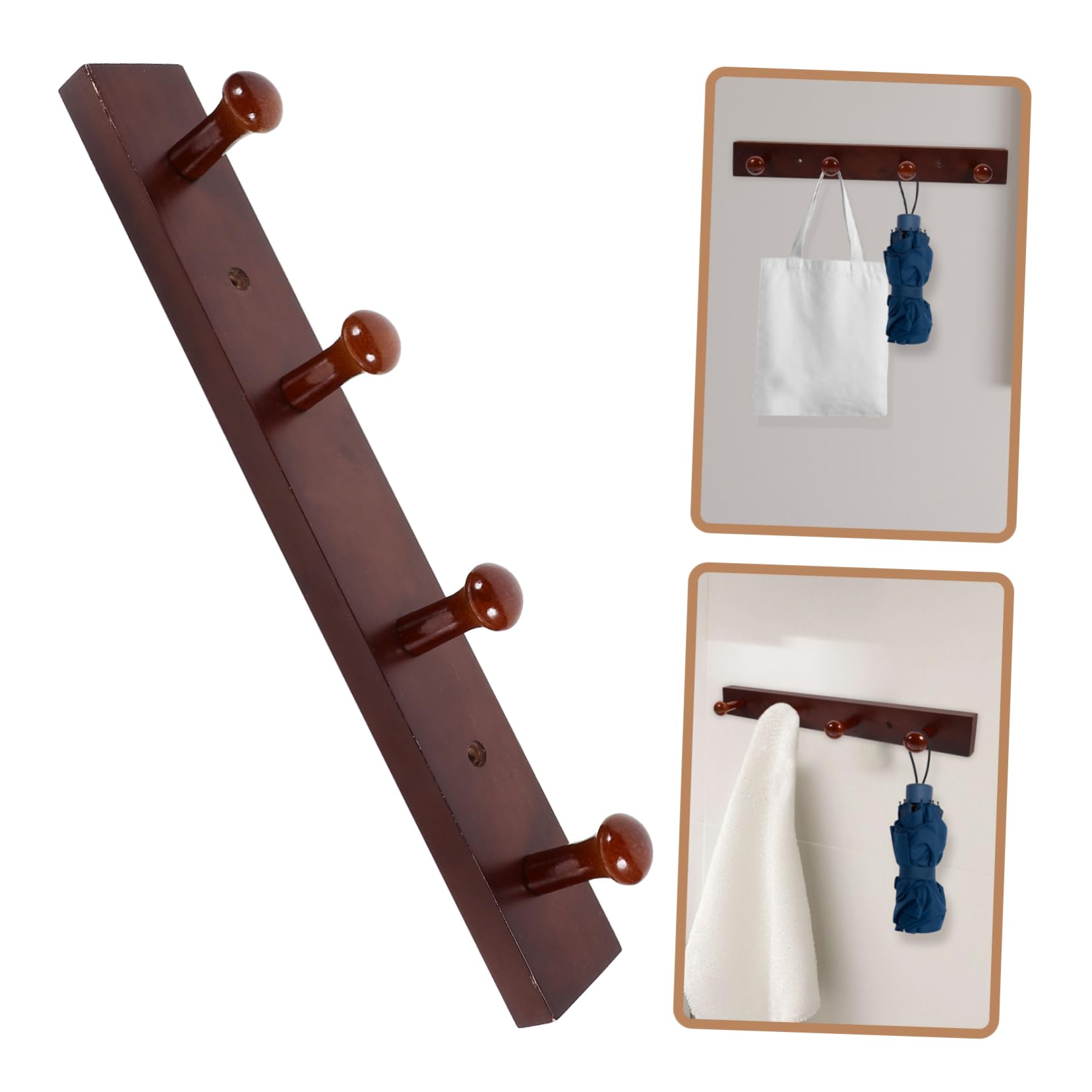 Cabilock 4 Piezas De Entrada Ganchos De Madera Maciza Perchero Perchas Para Ropa Perchero Para Sombrero Gancho Para Sombrero Percha Para Sombrero Perchero Para Colgar Ropa Sombrero