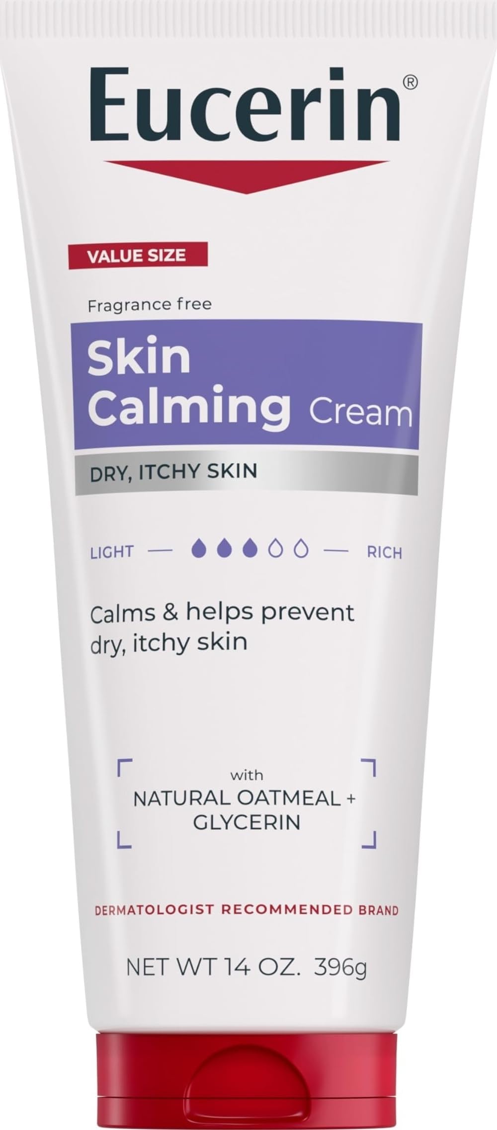 Eucerin Skin Calming Cream with Natural Oatmeal and Glycerin, 14 OZ