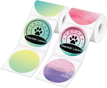 2 inch Round Thermal Labels for T50M/M110/M120/M220/M221 Label Maker, Thermal Printer Labels for Barcode, Shipping, Customized, Circle Direct Thermal Stickers 280 PCS/2 Roll, Gradient Green