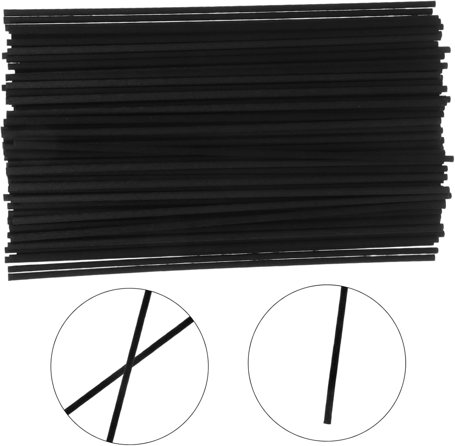 100Pcs Fiber Fragrance Sticks Black Reed Diffuser Refills for Home